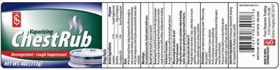 Label (Vaporising Chest Rub)