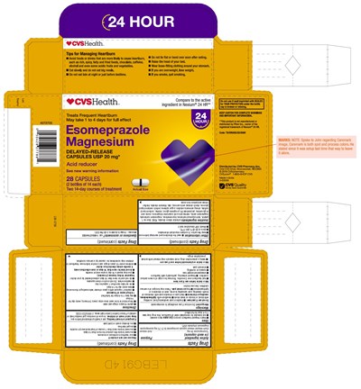 esomeprazole-fig3.jpg PACKAGE LABEL-PRINCIPAL DISPLAY PANEL - 20 mg (28 Capsule Container Carton) - esomeprazole fig3