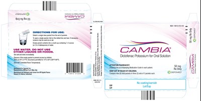 Cambia 50 mg Box Of 9 Packets (Cambia Figure 4)