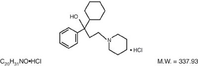 This Is An Image Of The Structural Formula For Trihexyphenidyl Hc. (Trihexyphenidyltab 1)