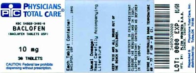 Baclofen Tablets Usp 10 mg (3405)