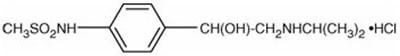 This is an image of the structural formula of Sotalol Hydrochloride. - sotalol 1