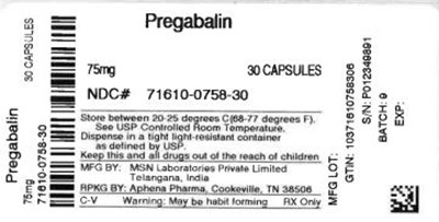 71610-0758-30.jpg Bottle Label 75 mg - 71610 0758 30