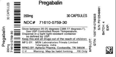 71610-0759-30.jpg Bottle Label 200 mg - 71610 0759 30