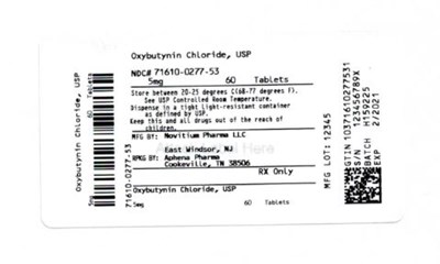 Bottle Label 5 mg (71610 0277 53)