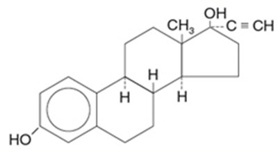 Ethinyl Estradiol Chemical Structure (Lowogestrel 02)