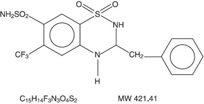 Chemical Structure - nadolol and bendroflumethiazide 2
