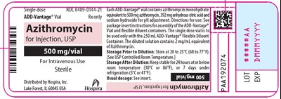 azithromycin-10.jpg PRINCIPAL DISPLAY PANEL - 500 mg Vial Label - azithromycin 10