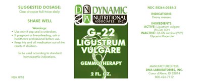 g22-01.jpg PRINCIPAL DISPLAY PANEL - 2 FL. OZ. Bottle Label - g22 01