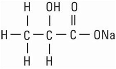 Structural Formula Sodium Lactate (Lactated 02)