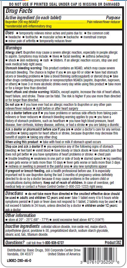 Label Ibuprofen 200 Mg Tablet Oral - Indications, Usage & Precautions