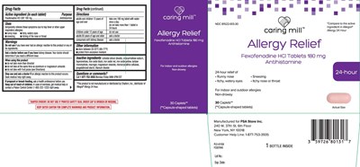 Fexofenadine HCl Usp, 180 mg (Fexofenadine HCl 180 mg Tablets Grn 1)