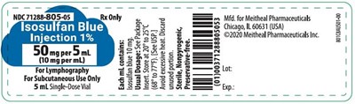 Principal Display Panel – Isosulfan Blue Injection 1% 5 mL Vial Label (Iso0a 0000 02 V 2)