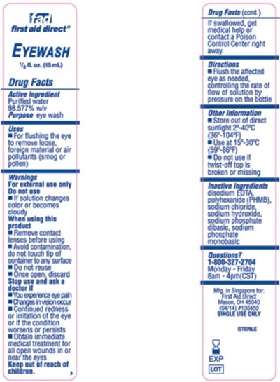 Fad First Aid Direct Eyewash Label (Image 01)