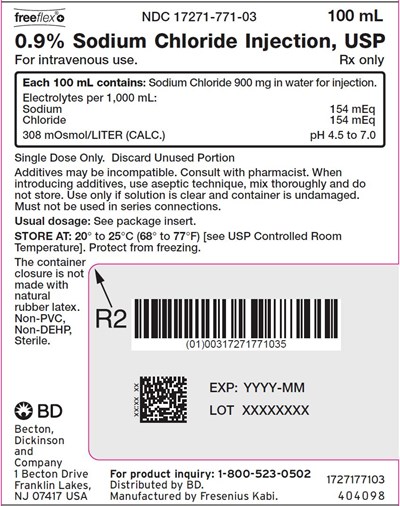 Package Label (PRINCIPAL DISPLAY – 0.9% Sodium Chloride 100 mL Bag Label)