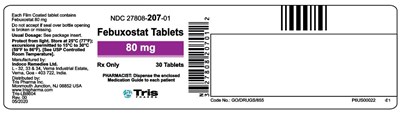 80 mg - 30 Tablets - febuxostat tablets 3