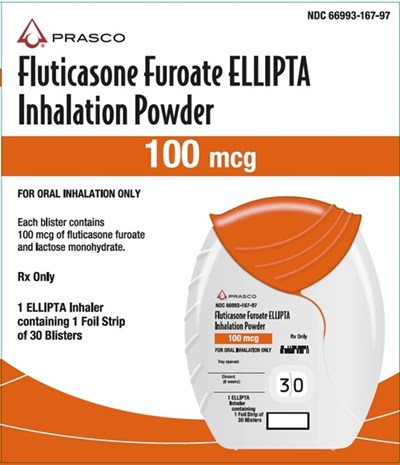 Fluticasone Furoate 100mcg 30 Dose Carton (Fluticasone Furoate Ellipta Spl Graphic 22)