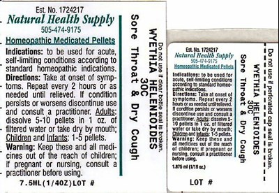 Sore Throat Dry Cough Label (Nhs Sore Throat Dry Cough)