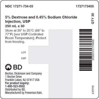 dex1y-0000-05.jpg PACKAGE LABEL - PRINCIPAL DISPLAY – Dextrose and Sodium Chloride 250mL Shipper Label - dex1y 0000 05