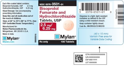 image-01.jpg Bisoprolol Fumarate and Hydrochlorothiazide Tablets, USP 10 mg/6.25 mg Bottle Label - image 01