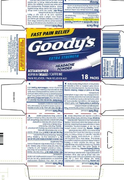 Goody’s Extra Strengthheadach Powderacetaminophenaspirin (nsaid) / Caffeinepain Reliever/pain Reliever Aid18 Packs (Goodys Extra Strength 03)