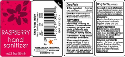 Vanilla Hand Sanitizer - raspberryhs