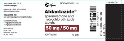 PRINCIPAL DISPLAY PANEL - 50 mg Tablet Label - aldactazide 05
