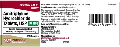 amitriptyline-02.jpg PRINCIPAL DISPLAY PANEL - 10 mg Tablet Bottle Label - amitriptyline 02