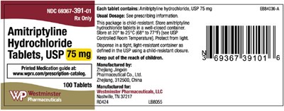 amitriptyline-05.jpg PRINCIPAL DISPLAY PANEL - 75 mg Tablet Bottle Label - amitriptyline 05