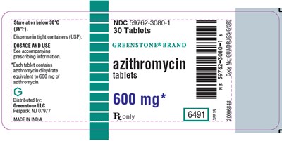 azithromycin-03.jpg PRINCIPAL DISPLAY PANEL - 30 Tablet Bottle Label - azithromycin 03