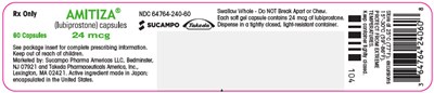 amitiza-03.jpg PRINCIPAL DISPLAY PANEL - 24 mcg Capsule Bottle Label - amitiza 03