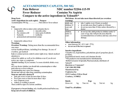 acet-500mg-26549ct.jpg ACETAMINOPHEN CAPLETS, 500 MG, Bulk - acet 500mg 26549ct