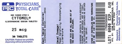 Image Of 25 Mcg Package Label (1750)