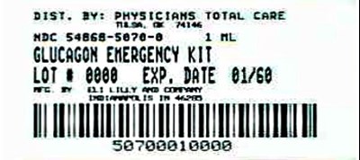 Package Label – Glucagon 1 mg Emergency Kit 1ct (5070)