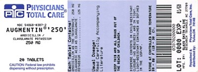 image of 250 mg package label - 0387