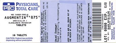 image of 875 mg package label - 3903