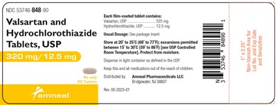 320 mg/12.5 mg Label (Valsartan And Hydrochlorothiazide Tablets Usp 10)
