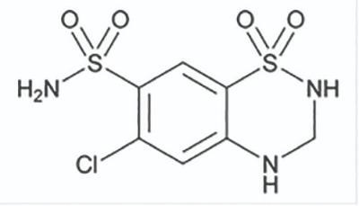 Hydrochlorothiazide Structural Formula (Valsartan And Hydrochlorothiazide Tablets Usp 6)