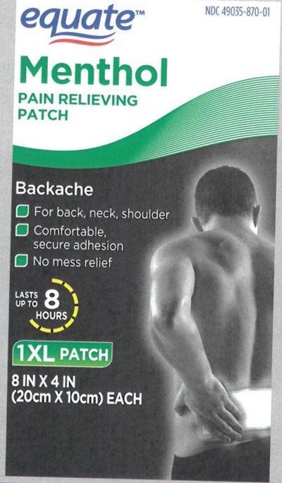 Equate Menthol Pain Relieving Patch - image 01