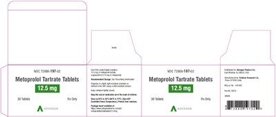 Metoprolol Tartrate Tablets, Usp 12.5 mg 30s Carton Label (Metoprolol Tartrate 30 Tablets Carton Label)