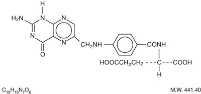 This is an image of the structural formula for Folic Acid. - foli 1