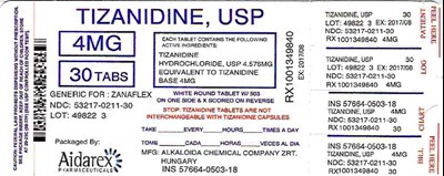 tizanidine-usp-5.jpg Package label - tizanidine usp 5