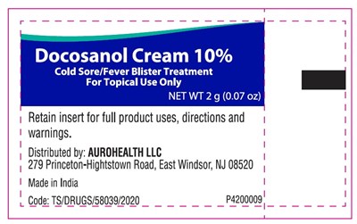 PACKAGE LABEL-PRINCIPAL DISPLAY PANEL - Tube Label 10% (2 g Tube) - docosanol fig1