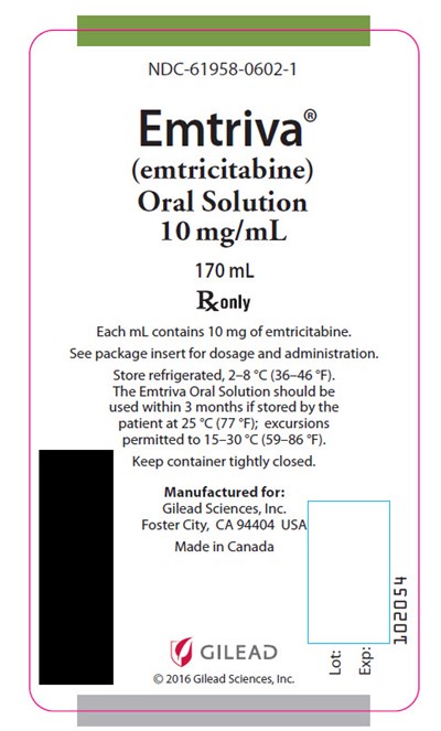 emtriva-04.jpg PRINCIPAL DISPLAY PANEL - - 170 mL Bottle Carton - emtriva 04
