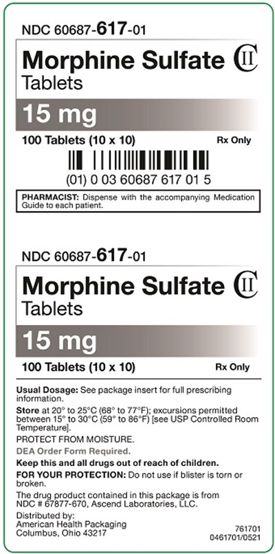 15 mg Morphine Sulfate Tablets Carton (Carton)
