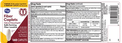 Kroger Fiber Caplets Calcium Polycarbophil 140 Counts (0339)