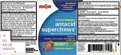 Meijer Wild Berry Antacid Chew 32ct (Meijer 32ct Superchewantacid Wildberry Pn60001964)