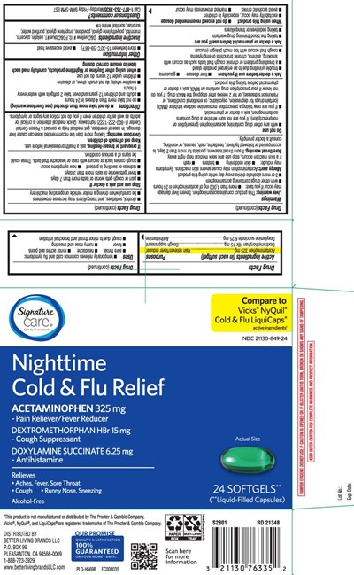 Acetaminophen 325 mg, Dextromethorphan Hbr 15 mg, Doxylamine Succinate 6.25 mg (Nighttime No Pse Pe Softgels Pat 1)