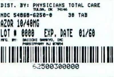 6250.jpg image of 10 mg/ 40 mg package label - 6250