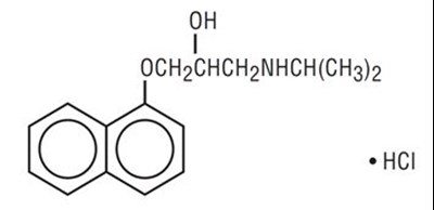 Propranolol Hydrochloride structural formula - propranolol hydrochloride tablets usp 1